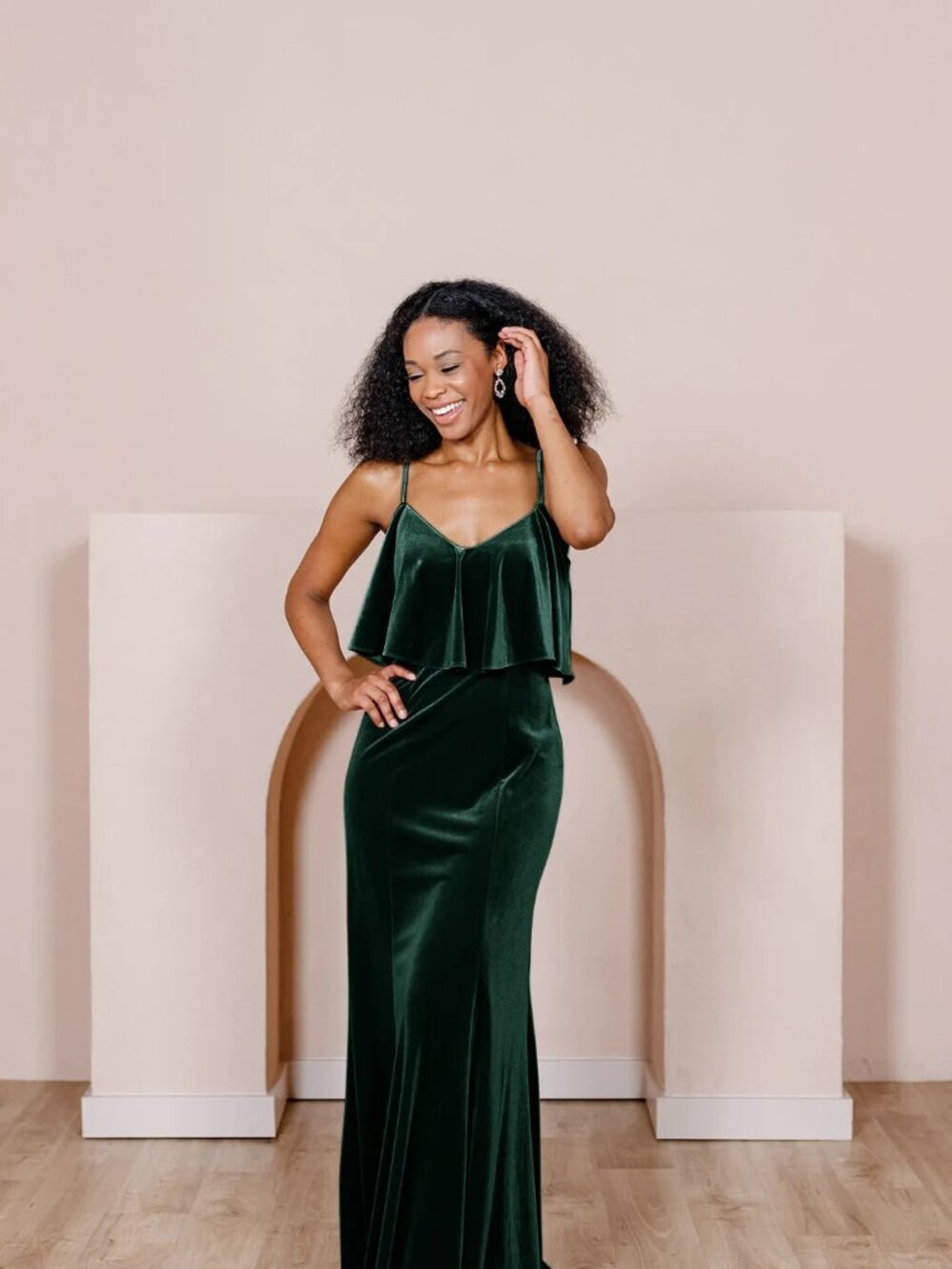 Reverly Riley velvet deep green beautiful heavy dress dress size 2 $189